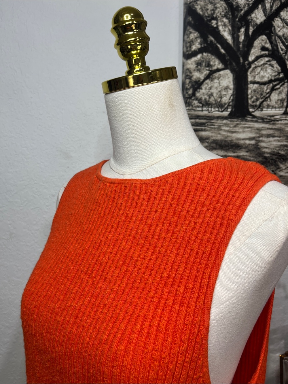 NWT Free People cherry tomato 🍅 Ribbed Knit Tank with Side Tie Small - Picture 7 of 12